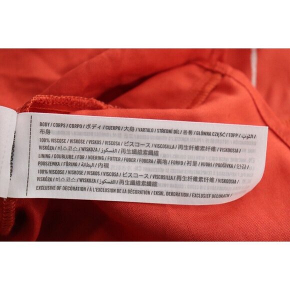 Abercrombie & Fitch Women’s Small Orange Stripe Side Tie Wrap Mini Dress NWT - Picture 10 of 10